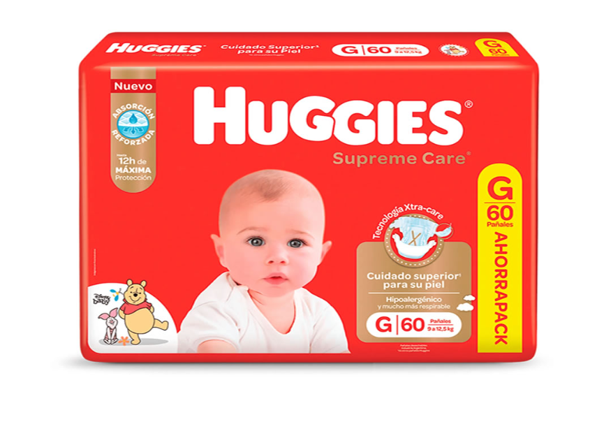 Pañal Huggies supreme care G - 60 unidades