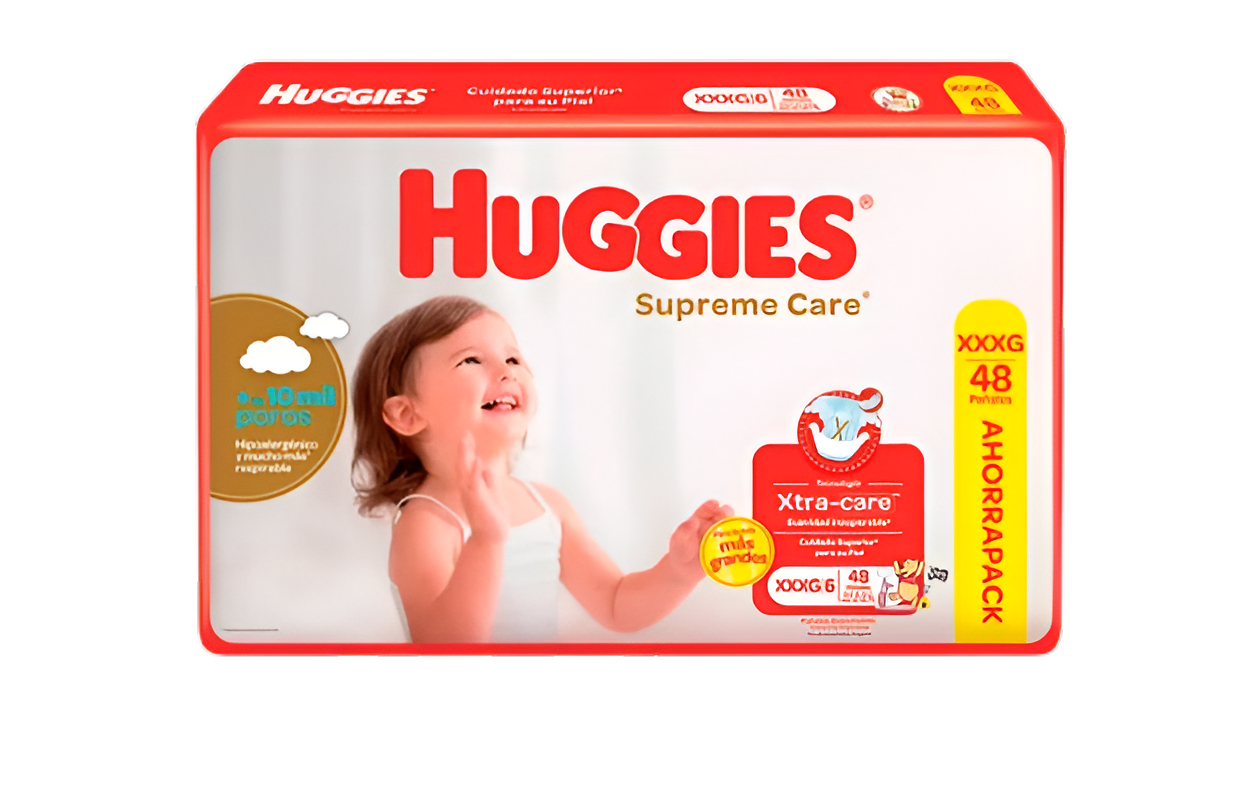 Pañal Huggies supreme care XXXG - 48 unidades